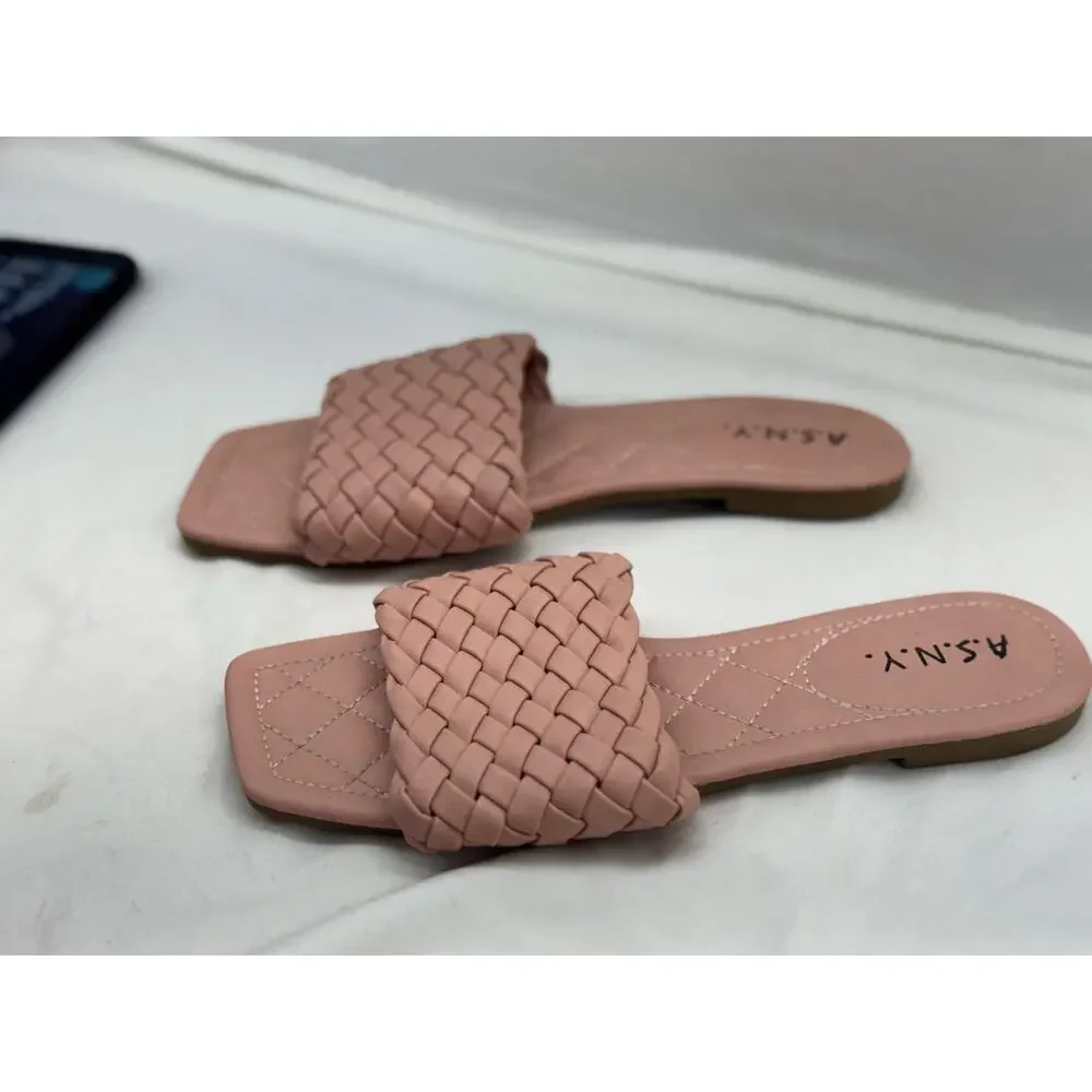 comfortable A.S.N.Y Pink slip on sandle 9